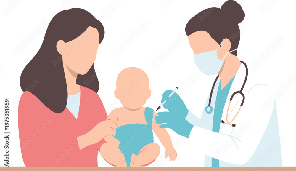 Obraz premium Baby_receiving_vaccine_202603302118.eps