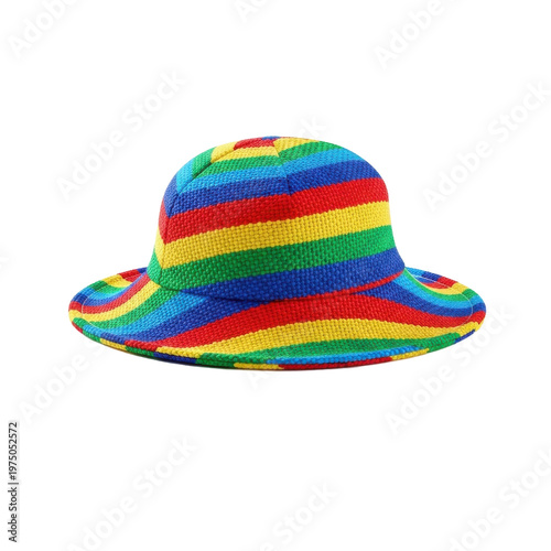 Colorful striped bucket hat