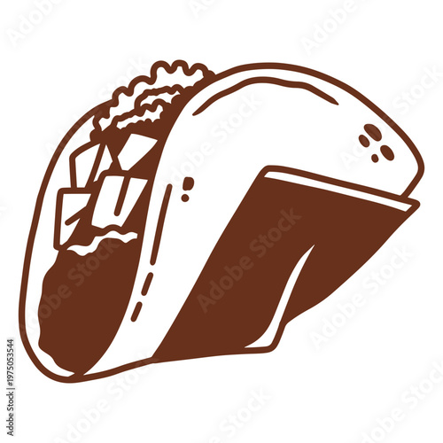 Delicious taco illustration design