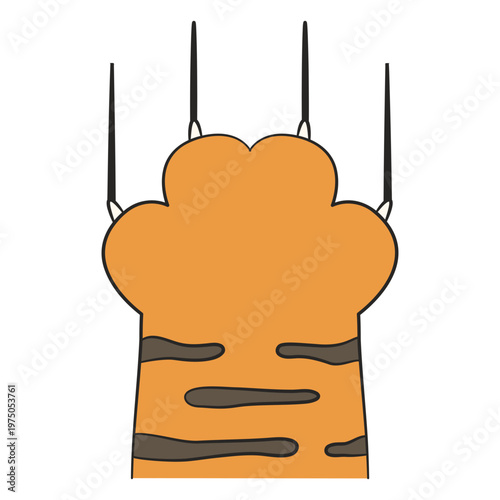 Cartoon tiger claw design