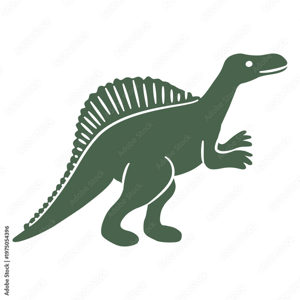 Fototapeta premium Green stegosaurus design