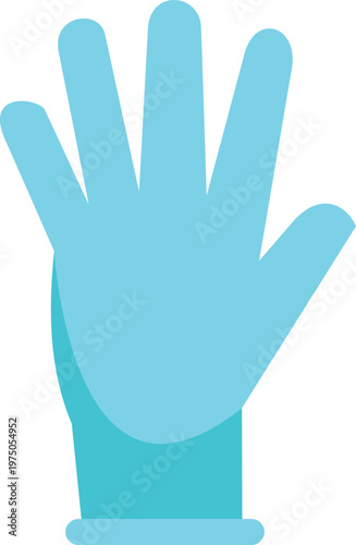 Blue medical glove offering critical hand protection for healthcare and safety