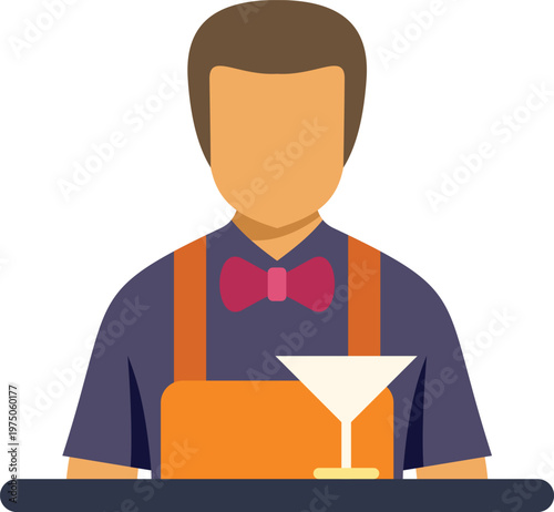 Bartender icon representing hospitality and drink service