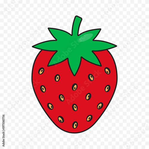 Strawberry. Vector illustration of a ripe, fresh, juicy berry.