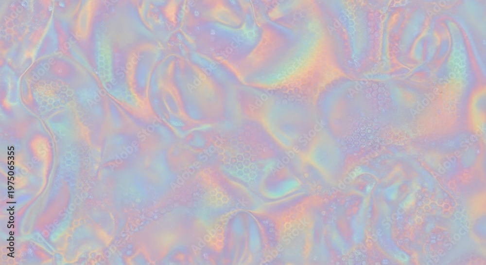 Fototapeta premium Iridescent Liquid Texture with Colorful Reflections