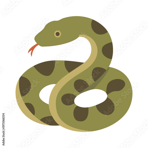 Python Snake Illustration Vector Template Design