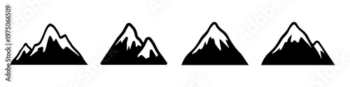 Mountain vector. Rocky mountain icon