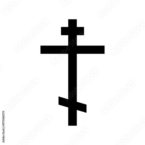 Eastern Orthodox cross. Orthodoxy vector