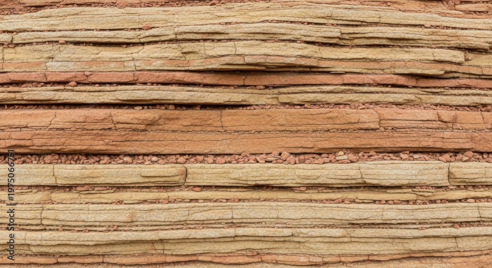 Fototapeta premium Stratified Rock Layers Geological Texture