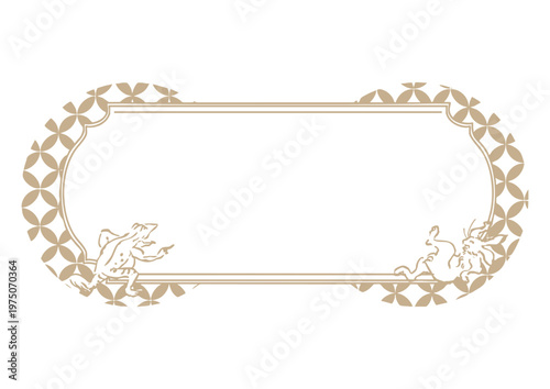 鳥獣戯画の飾り枠素材