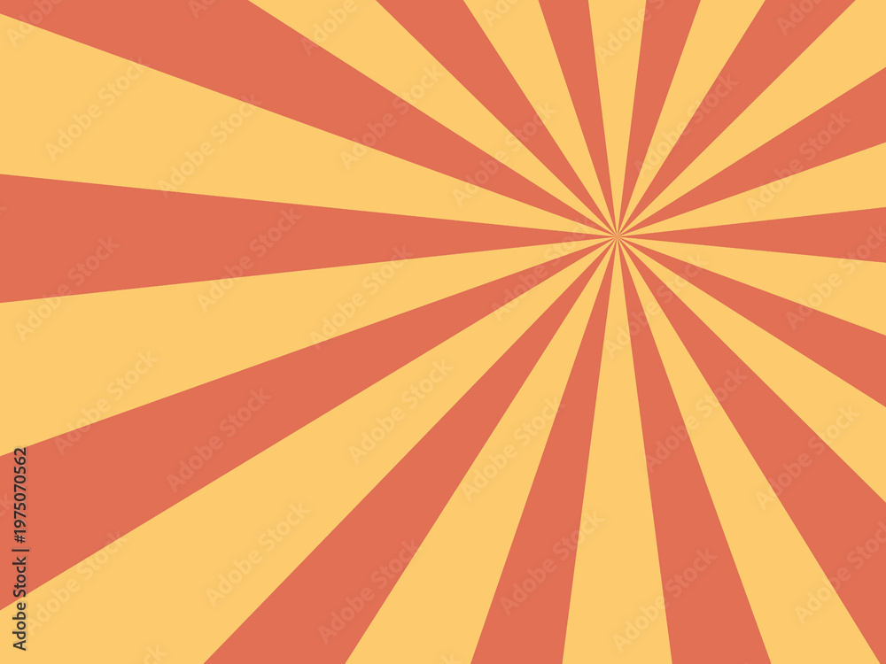 Obraz premium Bold Radial Beam Sunburst Retro Energy Design Backdrop