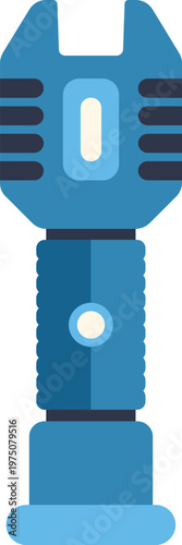 Blue stun gun icon representing self defense and security