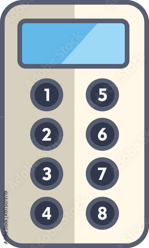 Calculator icon representing financial calculations and basic arithmetic operations on a white background