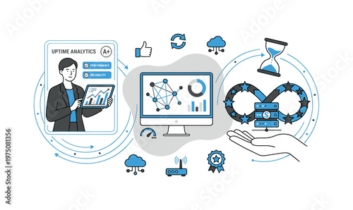 Server infrastructure review and uptime analytics for optimal performance and reliability
