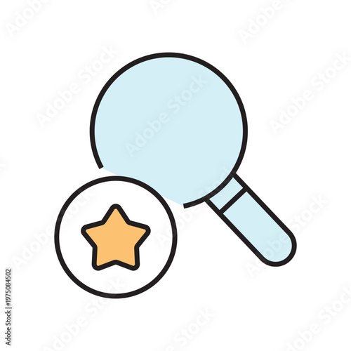 icon. star icon. put a star on a product or service. vector. on a white background. black lines with a colored background. quality rating. set of icons.