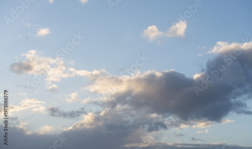 Clouds in the sky, good weather, evening mood