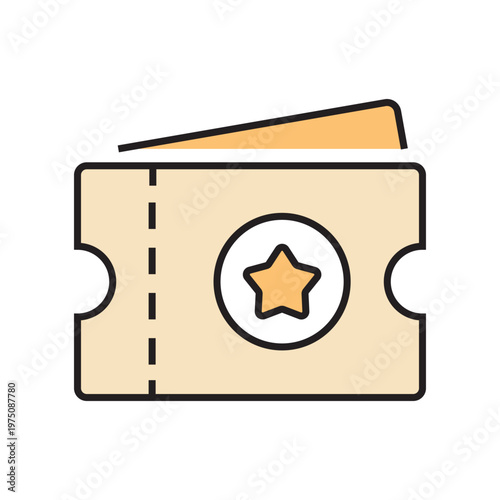 icon. star icon. put a star on a product or service. vector. on a white background. black lines with a colored background. quality rating. set of icons.