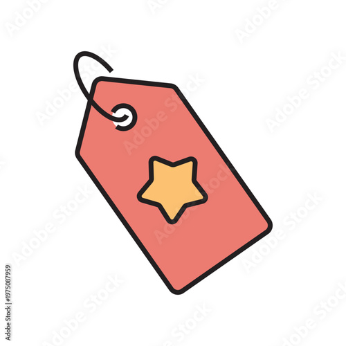icon. star icon. put a star on a product or service. vector. on a white background. black lines with a colored background. quality rating. set of icons.