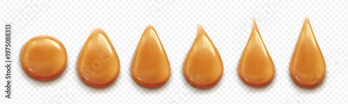 Caramel drops, toffee, sugar caramelization drips