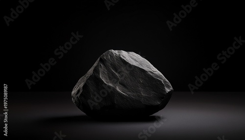 Black Stone On A Black Background