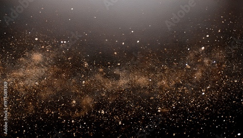 Irregular Brown And Beige Specks Resembling Dust Or Fine Dirt Scattered Across A Deep Transparent Background With A Denser Concentration At The Bottom