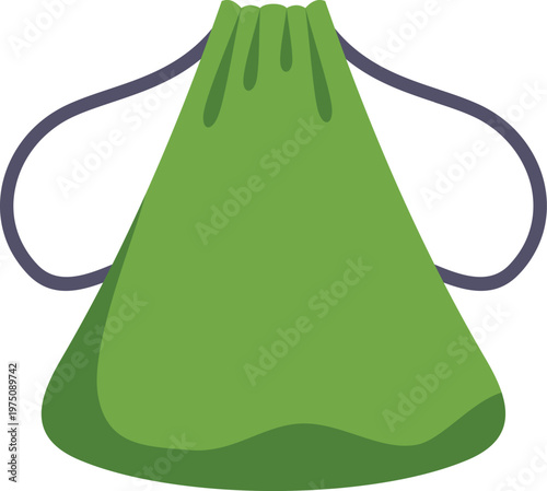 Green fabric drawstring bag representing storage and carrying solutions