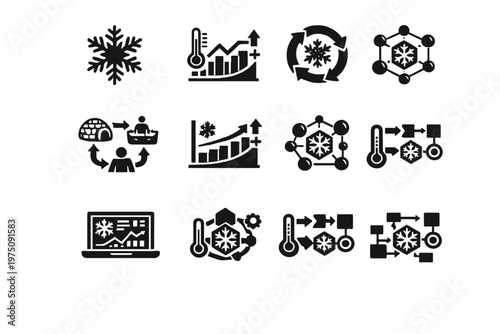 Structure system dashboard recovery image diagram vector performance cold simple generation icon