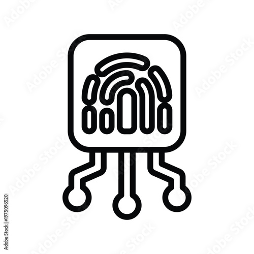 Biometric technology icon