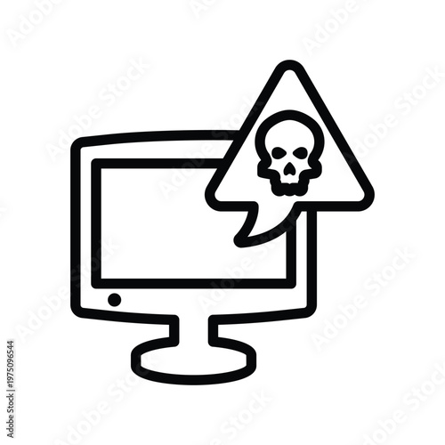 Virus infection notification icon