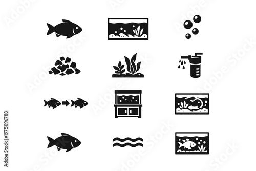 Icon food vector icons symbol bubbles image depicting structure simple aquarium workflow