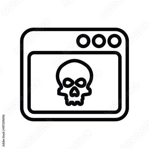 Webpage virus infected icon
