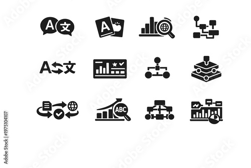 Generation vector diagram progress arrows icon symbol image micro simple learning language