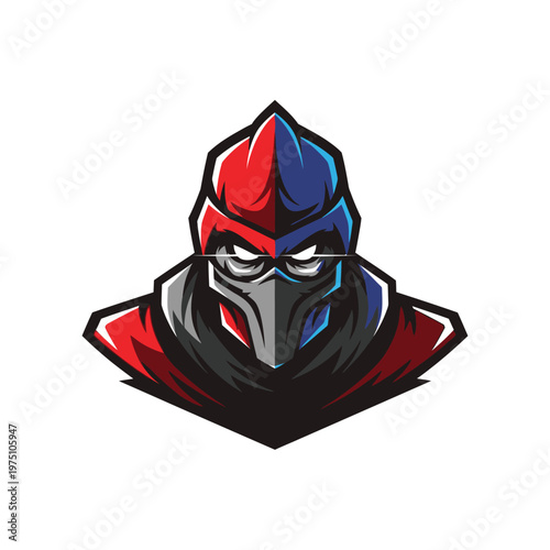 A colorful illustration of a masked character with a transparent background.