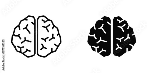 Contrast between a light and dark brain hemisphere illustration depicting neural complexity