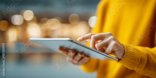 Innovative Mobile Interaction on Digital Tablet | Modern Lifestyle Connectivity Concept