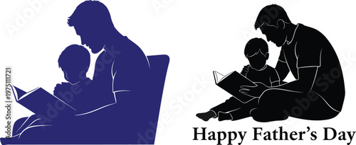 Father's day silhouette a heartwarming depiction of fatherhood and connection