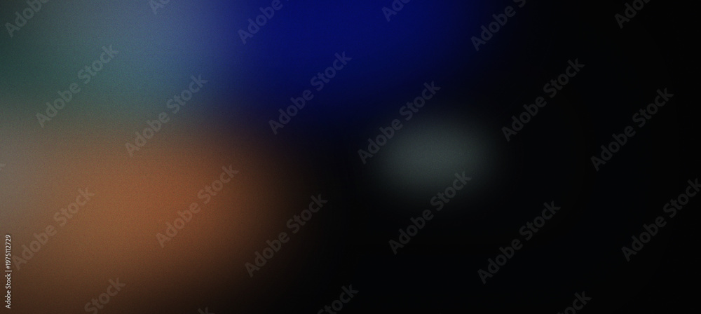 Obraz premium Abstract grainy background, with blurred orange, and blue blobs texture