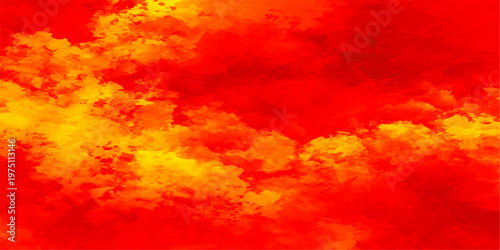 Burning fiery clouds ablaze, painting the sky with intense hues, creating a mesmerizing scene. Witness the raw power and beauty of nature's dramatic spectacle.