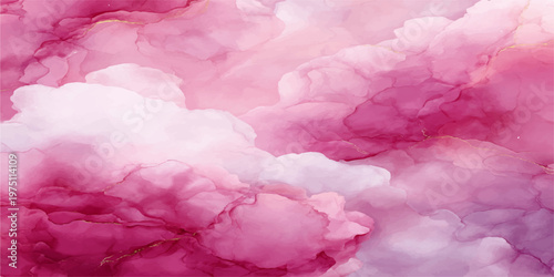 abstract dreamscape of ethereal clouds, painted with gentle strokes, evoking a sense of calm and serenity. fluffy pink clouds, the artwork captures a serene atmosphere.