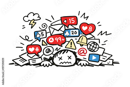 Imperfect under person childlike vector naive simple overload icon generation lines buried