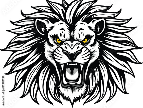 Roaring Lion Head Mascot Logo Vector Illustration for Sports and Fitness Branding