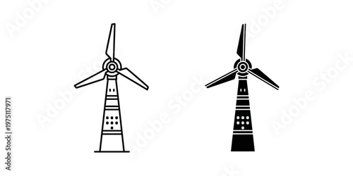 twin radio towers with antennas flat design vector illustration