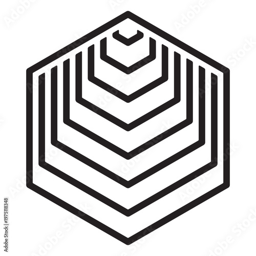 Abstract hexagon icon