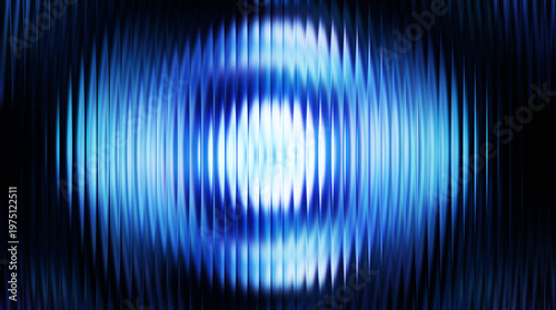 Abstract blue light wave background, glowing digital sound frequency ripples, futuristic neon motion blur texture for technology and music
