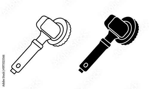 Polishing or sanding tool Icons. Handheld car polisher Vector