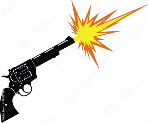 revolver firing explosion