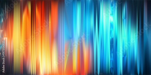 Ice fire bg. Red and blue ribbed glass background.