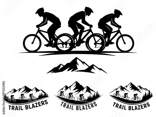 Mountain bike logo vector