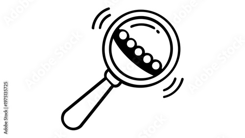 Minimalist baby rattle vector icon illustration, hand-drawn black and white line art of an infant toy shaker for newborn celebrations, baby showers, and nursery decor, scalable flat graphic.