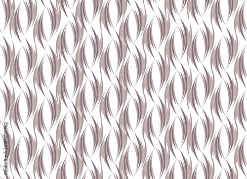Stylish flourish swirl line petal ornament seamless pattern. Abstract vintage...